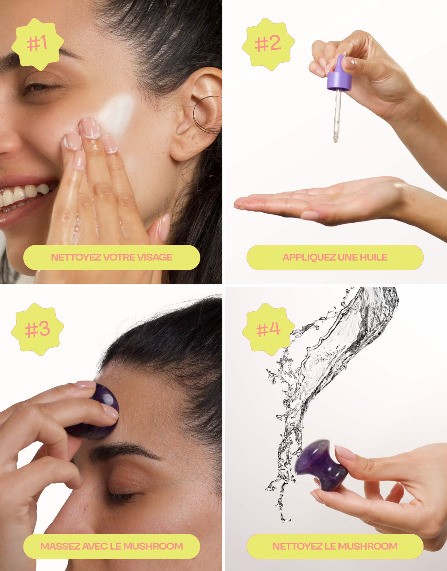 Mushroom Gua Sha Améthyste