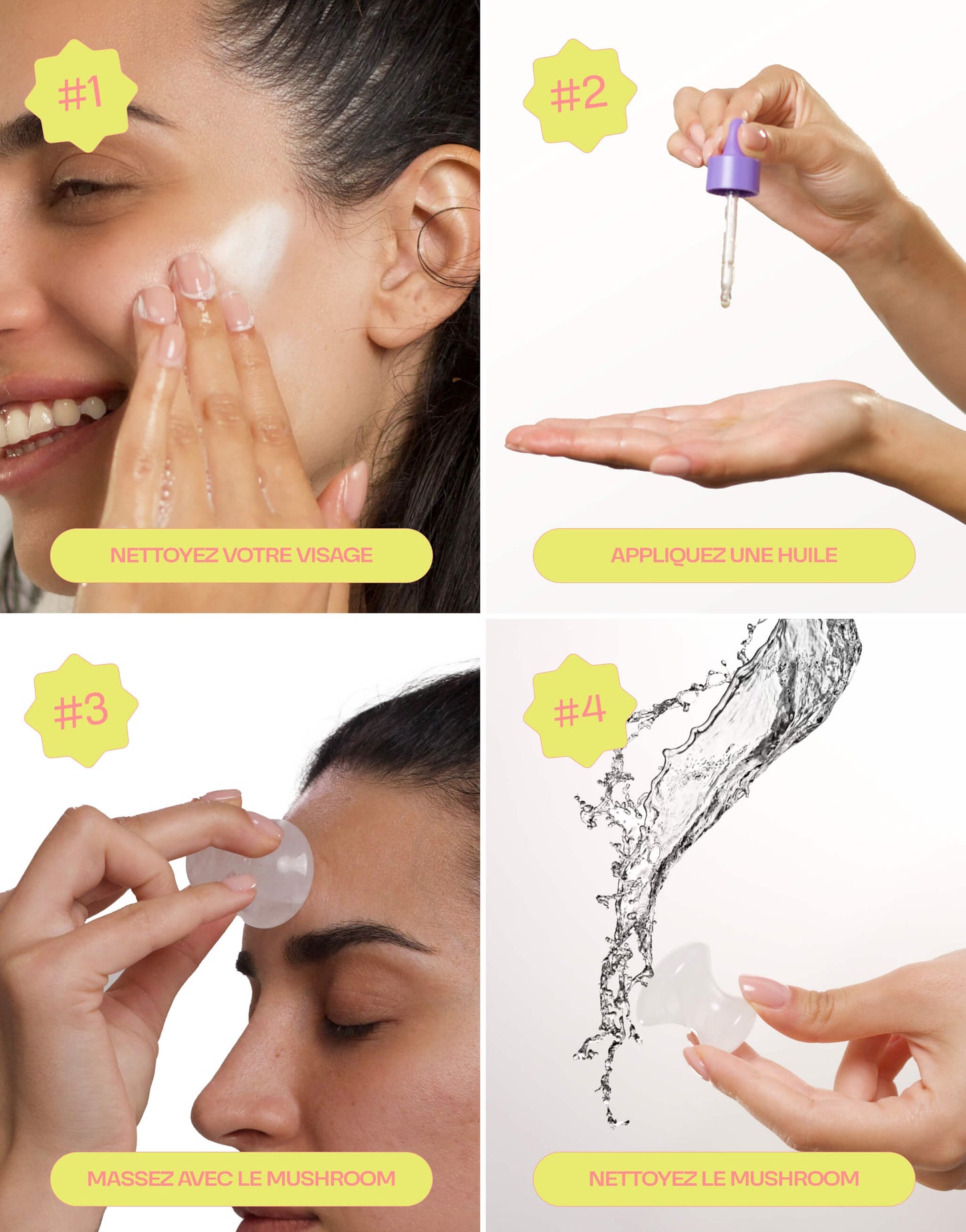 Mushroom Gua Sha Cristal de Roche
