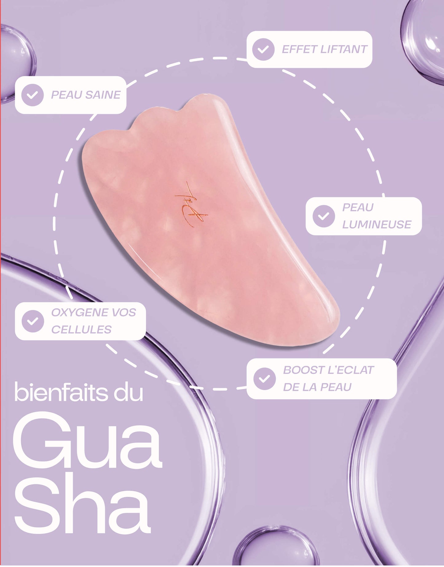 Gua Sha Corps Quartz Rose